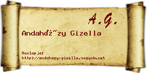 Andaházy Gizella névjegykártya