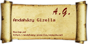 Andaházy Gizella névjegykártya
