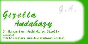 gizella andahazy business card